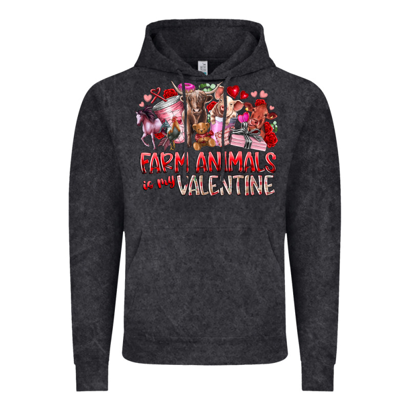 Farm Animals Is My Valentine Vintage Hoodie by RacoonDesign | Teevron