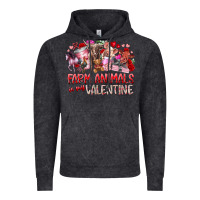 Vintage Black farm animals is my valentine Vintage Hoodie - RacoonDesign