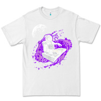 White techno astronaut electronic music rave festival raver t shirt Premium Tee - linhVisuals