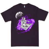 Plum techno astronaut electronic music rave festival raver t shirt Premium Tee - linhVisuals