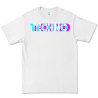 White techno music t shirt Premium Tee - linhVisuals