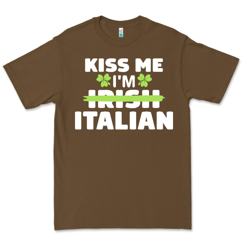 Kiss Me Im Italian T  Shirt Kiss Me I'm Irish Italian Patriotic St Pat Premium Tee by linhVisuals | Teevron