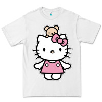 White kitty Premium Tee - linhVisuals