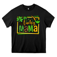 Black One lucky mama St. Patrick's Heavy Core Tee - OliviaCreatesArt