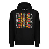 Black cowhıde aztec serape wıth leopard and sunflowers brushstroke Premium Hoodie - Artiststas