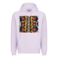 Lilac cowhıde aztec serape wıth leopard and sunflowers brushstroke Premium Hoodie - Artiststas