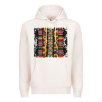 Pale Pink cowhıde aztec serape wıth leopard and sunflowers brushstroke Premium Hoodie - Artiststas