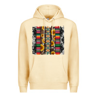 Pina Colada cowhıde aztec serape wıth leopard and sunflowers brushstroke Premium Hoodie - Artiststas