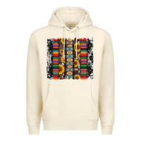 Sandshell cowhıde aztec serape wıth leopard and sunflowers brushstroke Premium Hoodie - Artiststas