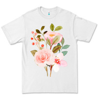 White Bouquet Floral Premium Tee - linhVisuals