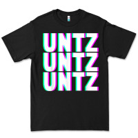 Black untz untz untz techno dubstep riddim raver dj party t shirt Premium Tee - linhVisuals