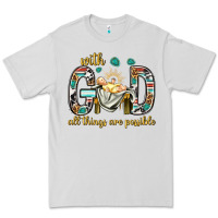 Dove Grey with god all things are possible with baby jesus bbs Premium Tee - BundleAndBundleShop