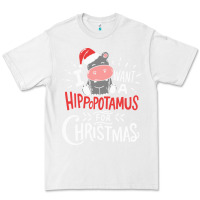 White i want hippopotamus for christmas hippo xmas gift Premium Tee - linhVisuals