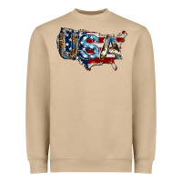 Mushroom usa american flag background Heavyweight Sweatshirt - Jasminsmagicworld