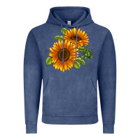 Vintage Denim Soraya Sunflower Vintage Hoodie - LillyAllenDesigns