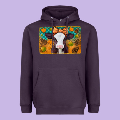 Autumn Baby Cow Heavyweight Hoodie Designed By Jasminsmagicworld