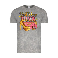Cloud Rock birthday diva pink and gold glitter Vintage Tee - LillyAllenDesigns