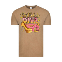 Vintage Coffee birthday diva pink and gold glitter Vintage Tee - LillyAllenDesigns