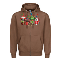 Chestnut army Christmas coffee Zipper Hoodie - Jasminsmagicworld
