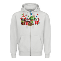 Dove Grey army Christmas coffee Zipper Hoodie - Jasminsmagicworld