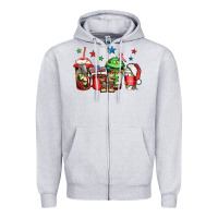 Heather Grey army Christmas coffee Zipper Hoodie - Jasminsmagicworld