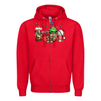 Red army Christmas coffee Zipper Hoodie - Jasminsmagicworld