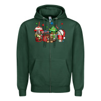 Sports Green army Christmas coffee Zipper Hoodie - Jasminsmagicworld
