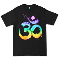 Black womens om symbol   psy trance goa yoga meditation buddhism buddhist v Premium Tee - linhVisuals