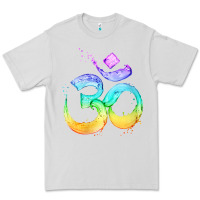 Dove Grey womens om symbol   psy trance goa yoga meditation buddhism buddhist v Premium Tee - linhVisuals