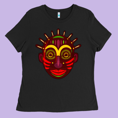 African Masks 2 Ladies Tee Designed By Bundleandbundleshop