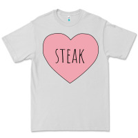 Dove Grey i heart steak Premium Tee - linhVisuals