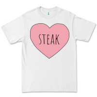 White i heart steak Premium Tee - linhVisuals