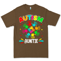 Autistic Auntie Puzzle Support Family Autism Awareness Sweatshirt Premium Tee | Teevron