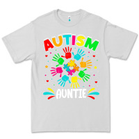 Dove Grey autistic auntie puzzle support family autism awareness sweatshirt Premium Tee - linhVisuals