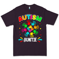 Plum autistic auntie puzzle support family autism awareness sweatshirt Premium Tee - linhVisuals