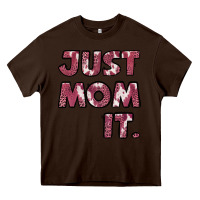 Chocolate Brown just mom it pink Heavy Core Tee - Jasminsmagicworld