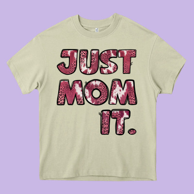 Just Mom It Pink Heavy Core Tee Designed By Jasminsmagicworld