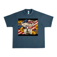 Midnight Navy Western 4th Of July Lama Urban Heavy Tee - LillyAllenDesigns