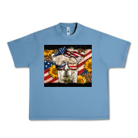 Pebble Blue Western 4th Of July Lama Urban Heavy Tee - LillyAllenDesigns