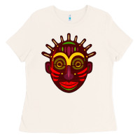 Bone african masks 2 Ladies Tee - BundleAndBundleShop