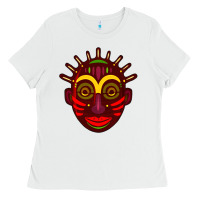 White african masks 2 Ladies Tee - BundleAndBundleShop