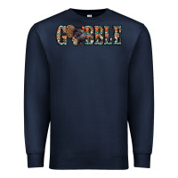 Navy gobble thanksgiving turkey Premium Sweatshirt - Jasminsmagicworld