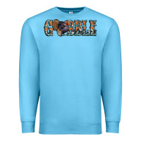 Ocean Blue gobble thanksgiving turkey Premium Sweatshirt - Jasminsmagicworld
