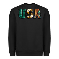 Black usa basic bold font western Heavyweight Sweatshirt - Jasminsmagicworld