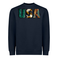 Navy usa basic bold font western Heavyweight Sweatshirt - Jasminsmagicworld
