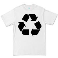 White Recycle Premium Tee - linhVisuals