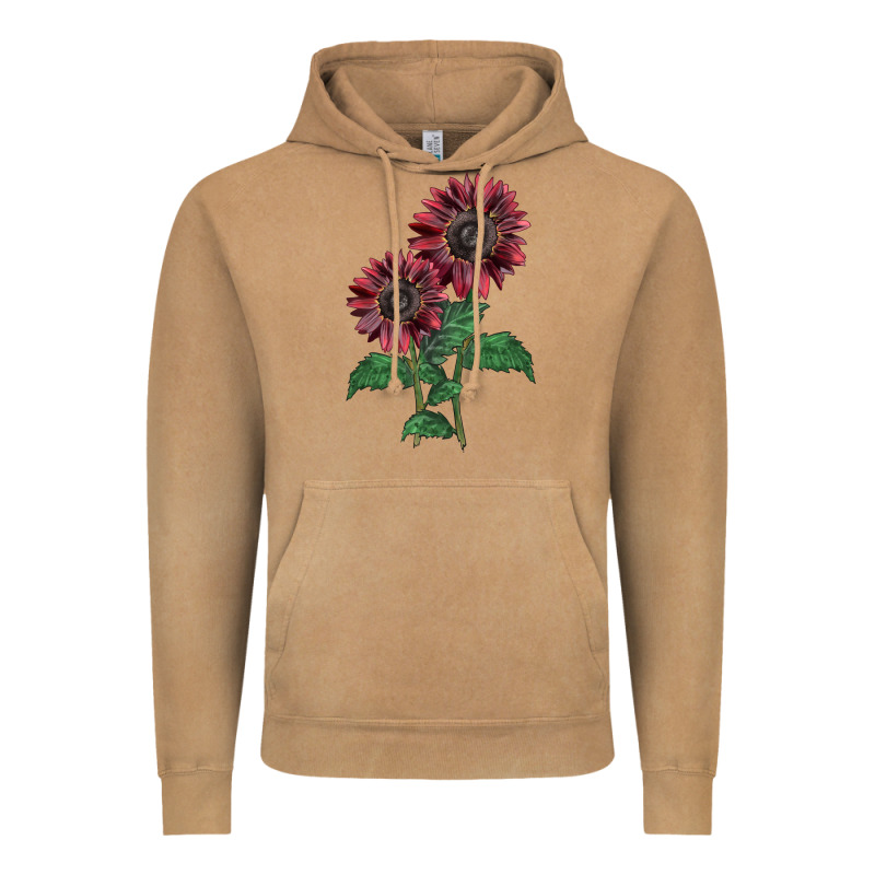 2 Chocolate Sunflower Vintage Hoodie by LillyAllenDesigns | Teevron
