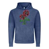 Vintage Denim 2 Chocolate sunflower Vintage Hoodie - LillyAllenDesigns