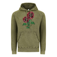 Vintage Olive 2 Chocolate sunflower Vintage Hoodie - LillyAllenDesigns