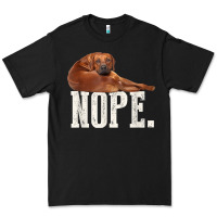 Black nope lazy rhodesian ridgeback t shirt dog lover gift tee Premium Tee - linhVisuals